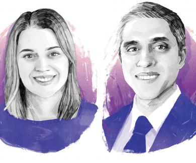 Graphic of Coleen Barry and Surgeon General Vivek Murthy