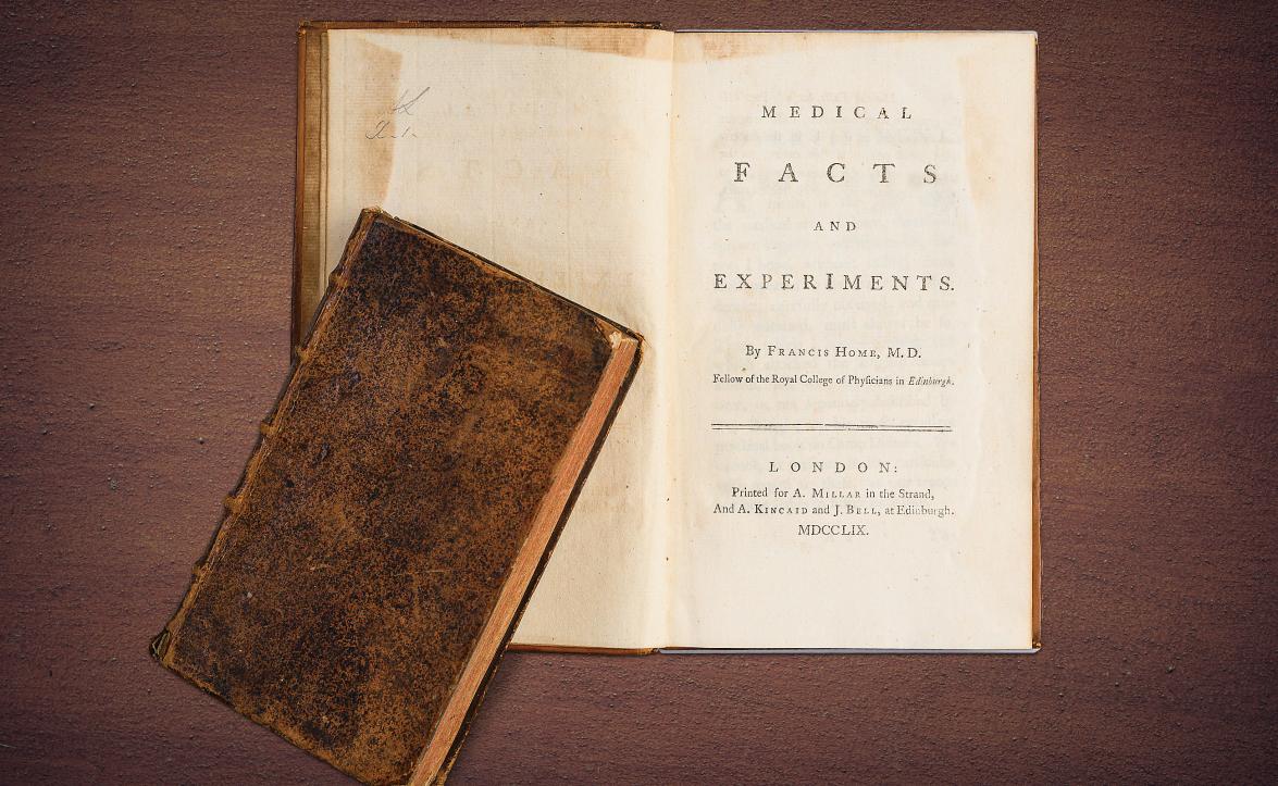 1795 first edition of Medical Facts and Experiments