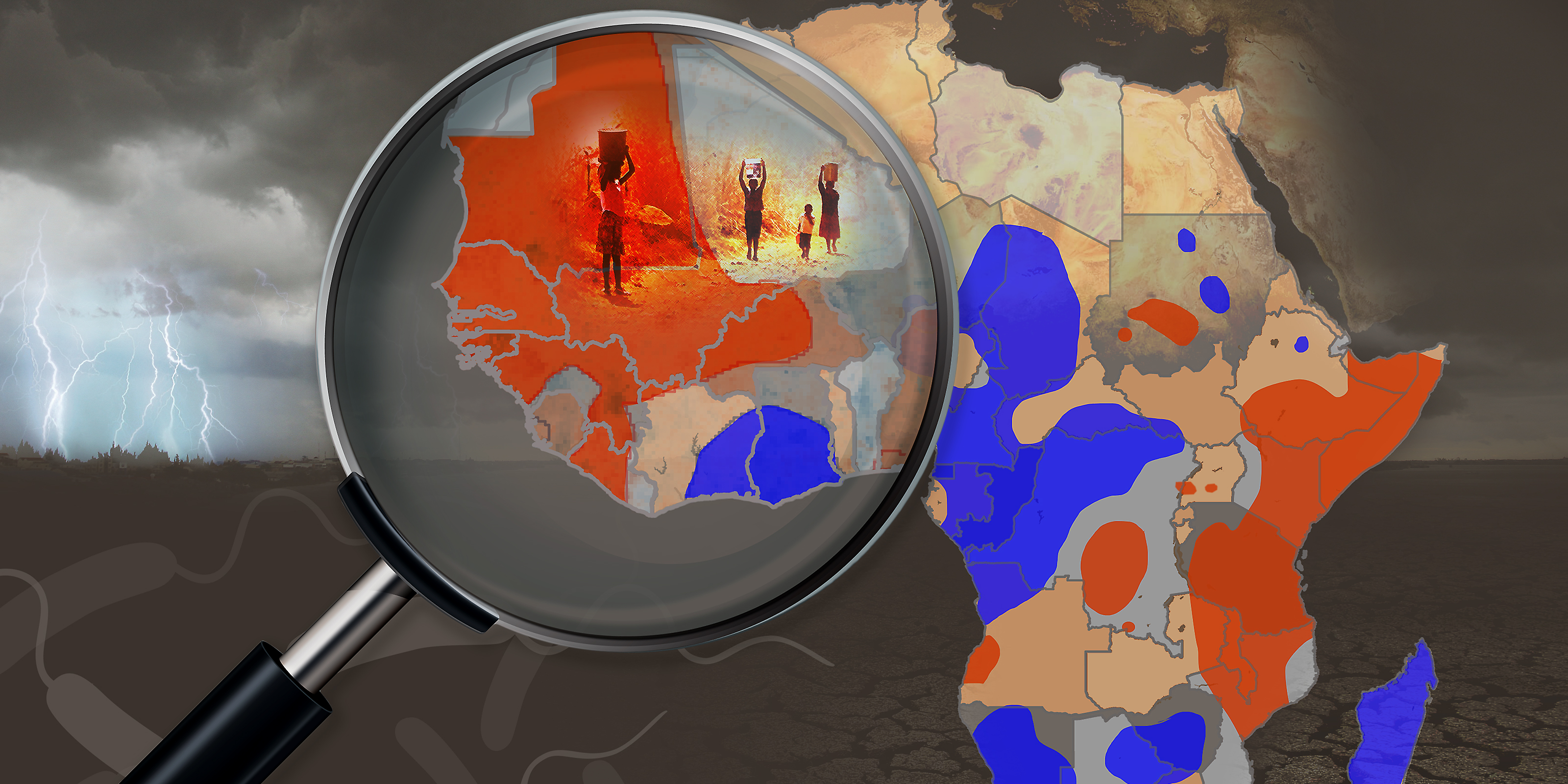 world map showing cholera hotspots