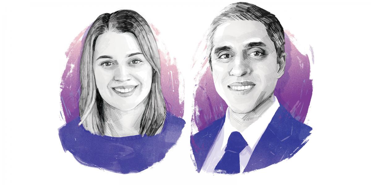 Graphic of Coleen Barry and Surgeon General Vivek Murthy