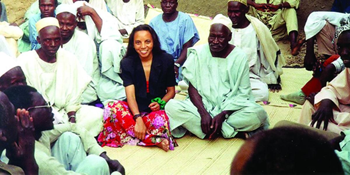 Voahangy Nombanahery Ramahatafandry sits among a group of African doctors