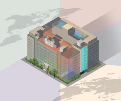 Illustration of the main SPH building